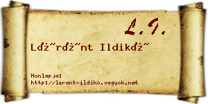 Léránt Ildikó névjegykártya